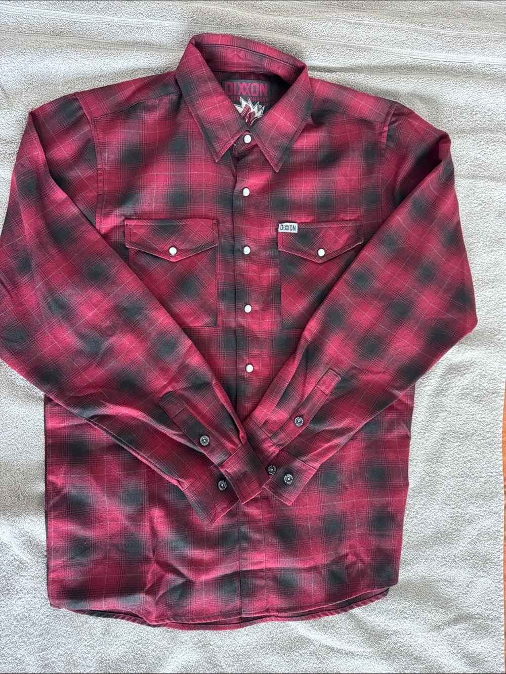 DIXXON Men’s Red & Black Flannel Shirt- “The Oxblood”